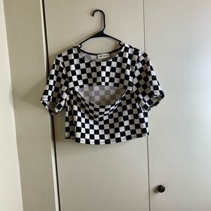 Checkered Crop Top